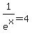 1%2Fe%5Ex=4