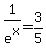 1%2Fe%5Ex+=+3%2F5