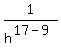 1%2Fh%5E%2817-9%29