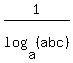 1%2Flog%28a%2C%28abc%29%29