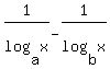 1%2Flog%28a%2Cx%29-1%2Flog%28b%2Cx%29
