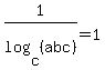 1%2Flog%28c%2C%28abc%29%29=1