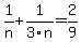 1%2Fn+%2B+1%2F3n+=+2%2F9