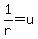 1%2Fr+=+u