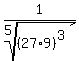 1%2Froot%285%2C%2827%2A9%29%5E3%29
