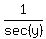 1%2Fsec%28y%29
