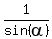 1%2Fsin%28alpha%29