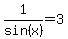 1%2Fsin%28x%29=3