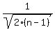 1%2Fsqrt%282%28n-1%29%29