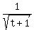 1%2Fsqrt%28t%2B1%29