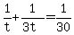 1%2Ft%2B1%2F%283t%29=1%2F30
