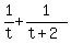 1%2Ft+%2B+1%2F%28t%2B2%29