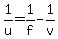 1%2Fu+=+1%2Ff-+1%2Fv+