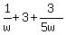 1%2Fw+%2B+3+%2B+3%2F%285w%29
