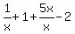 1%2Fx%2B1%2B5x%2Fx-2