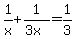 1%2Fx%2B1%2F%283x%29=1%2F3