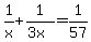 1%2Fx%2B1%2F%283x%29=1%2F57