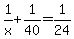 1%2Fx%2B1%2F40+=+1%2F24