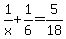 1%2Fx%2B1%2F6=5%2F18