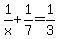 1%2Fx%2B1%2F7=1%2F3