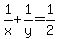 1%2Fx%2B1%2Fy=1%2F2