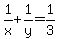 1%2Fx%2B1%2Fy=1%2F3