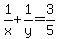 1%2Fx%2B1%2Fy=3%2F5