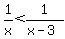 1%2Fx%3C1%2F%28x-3%29