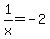 1%2Fx=-2