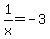 1%2Fx=-3