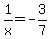 1%2Fx=-3%2F7%29