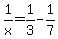 1%2Fx=1%2F3-1%2F7