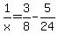 1%2Fx=3%2F8-5%2F24