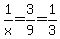 1%2Fx=3%2F9=1%2F3