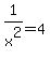 1%2Fx%5E2=4