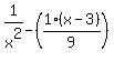 1%2Fx%5E2-%281%28x-3%29%2F9%29