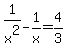 1%2Fx%5E2-1%2Fx=4%2F3