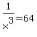 1%2Fx%5E3+=+64