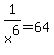 1%2Fx%5E6+=+64