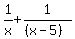 1%2Fx+%2B+1%2F%28%28x-5%29%29