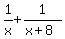 1%2Fx+%2B+1%2F%28x%2B8%29