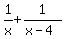 1%2Fx+%2B+1%2F%28x+-+4%29