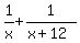 1%2Fx+%2B1%2F%28x%2B12%29