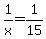 1%2Fx+=+1%2F15