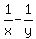 1%2Fx+-+1%2Fy
