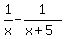 1%2Fx-1%2F%28x%2B5%29