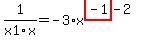1%2Fx1%2Fx=-3%2Ax%5E%28highlight_red%28+-1+%29-2%29