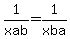 \"1%2Fxab+=+1%2Fxba\"