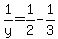 1%2Fy=1%2F2-1%2F3