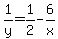 1%2Fy=1%2F2-6%2Fx